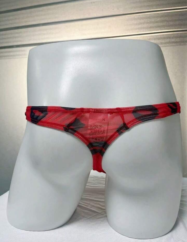 Scarlet Mesh Spot Thong